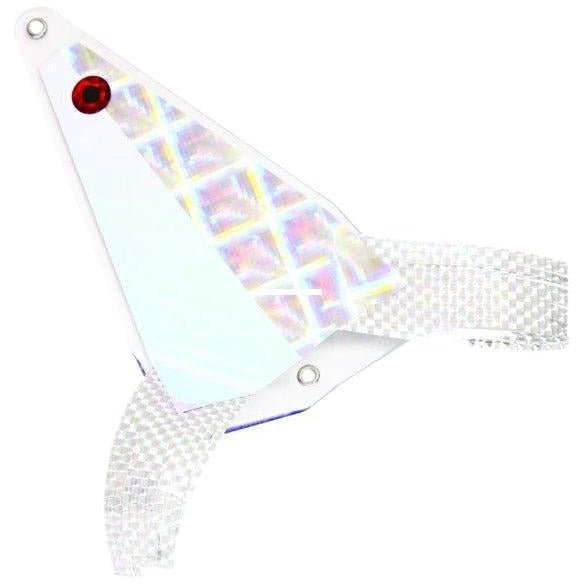 Big Als Medium Fish Flash In-Line Flasher with Wings 8" Plaid/Pearl High Octane - FishAndSave