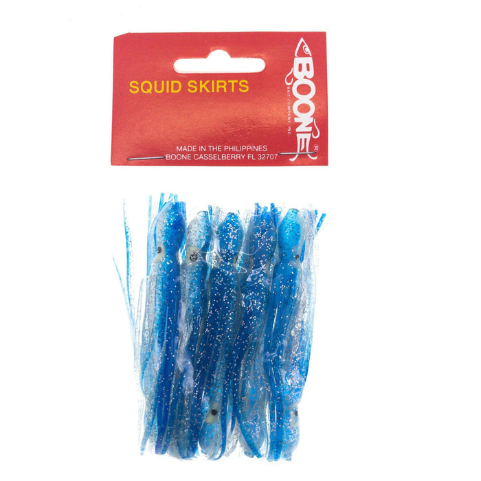 BOONE 3 1/2in SQUID SKIRT BLUE SILVER - FishAndSave