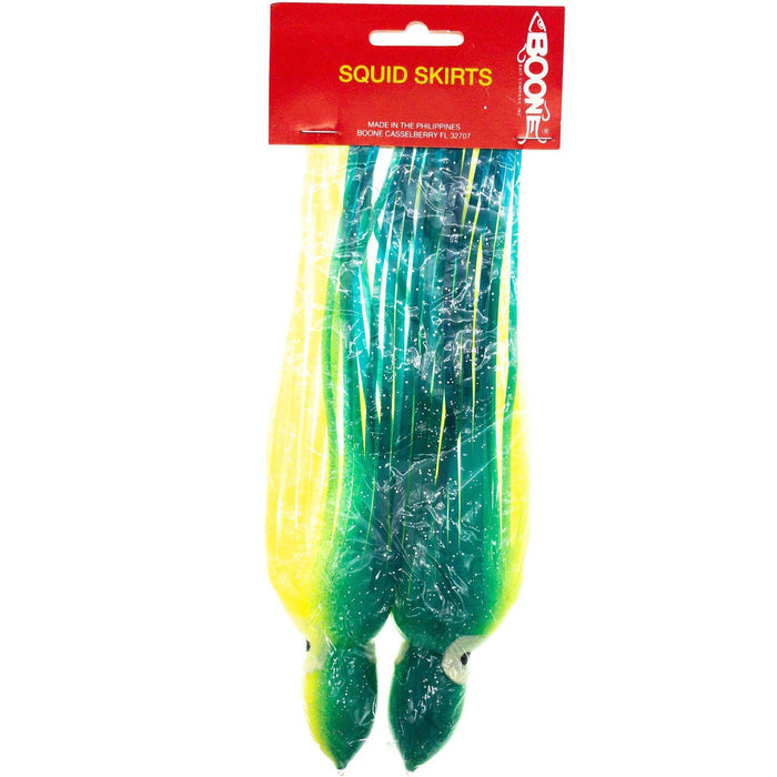 Boone Big Game Octopus Squid Trolling Skirts w Hand Painted Glow Eyes QTY 2 - FishAndSave