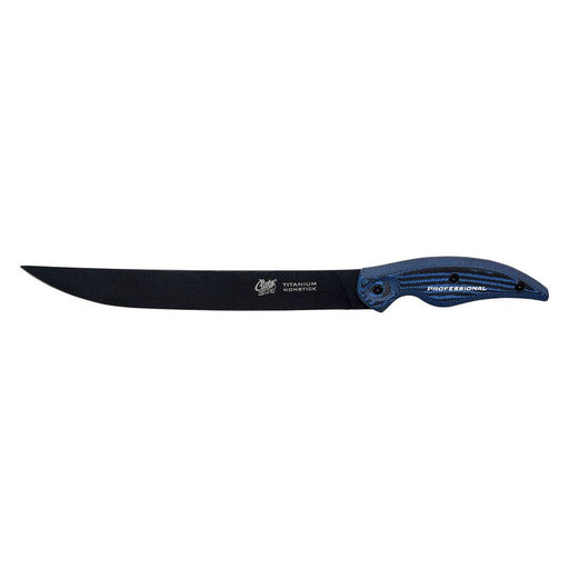 Cuda Professional Titanium Non Stick Breaking Knife With Sheath 10" - FishAndSave