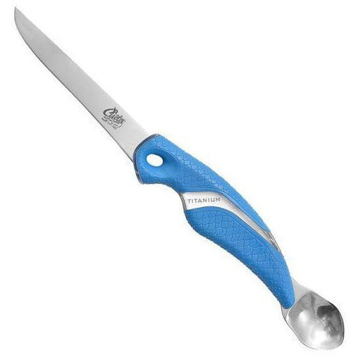 Cuda Titanium Bonded Fillet 5" Knife with Roe Spoon - FishAndSave