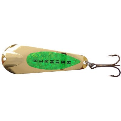 Custom Jigs Slender Spoon 1/8 Oz Gold/Lime - FishAndSave