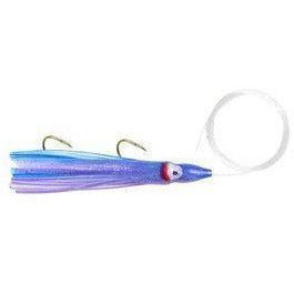 Danielson Squid Rigged SQDR45123 4.5" Purple/Light Blue Glitter Qty 1 - FishAndSave