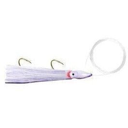 Danielson Squid Rigged SQDR45134 4.5" UV Clear/Purple Streak Qty 1 - FishAndSave
