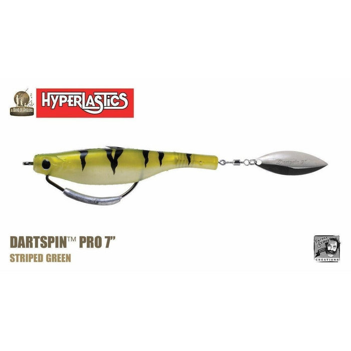 Dartspin™ Pro 7" Rigged Striped Green - PlasticsHyperlasticsadded to daily deal880469822357FishAndSave