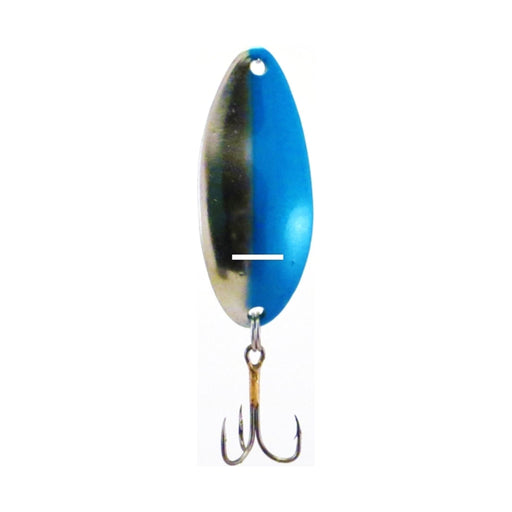 Double X Tackle Rainbow Lightning Spoon 1/2 oz. Metallic Blue Nickel - FishAndSave