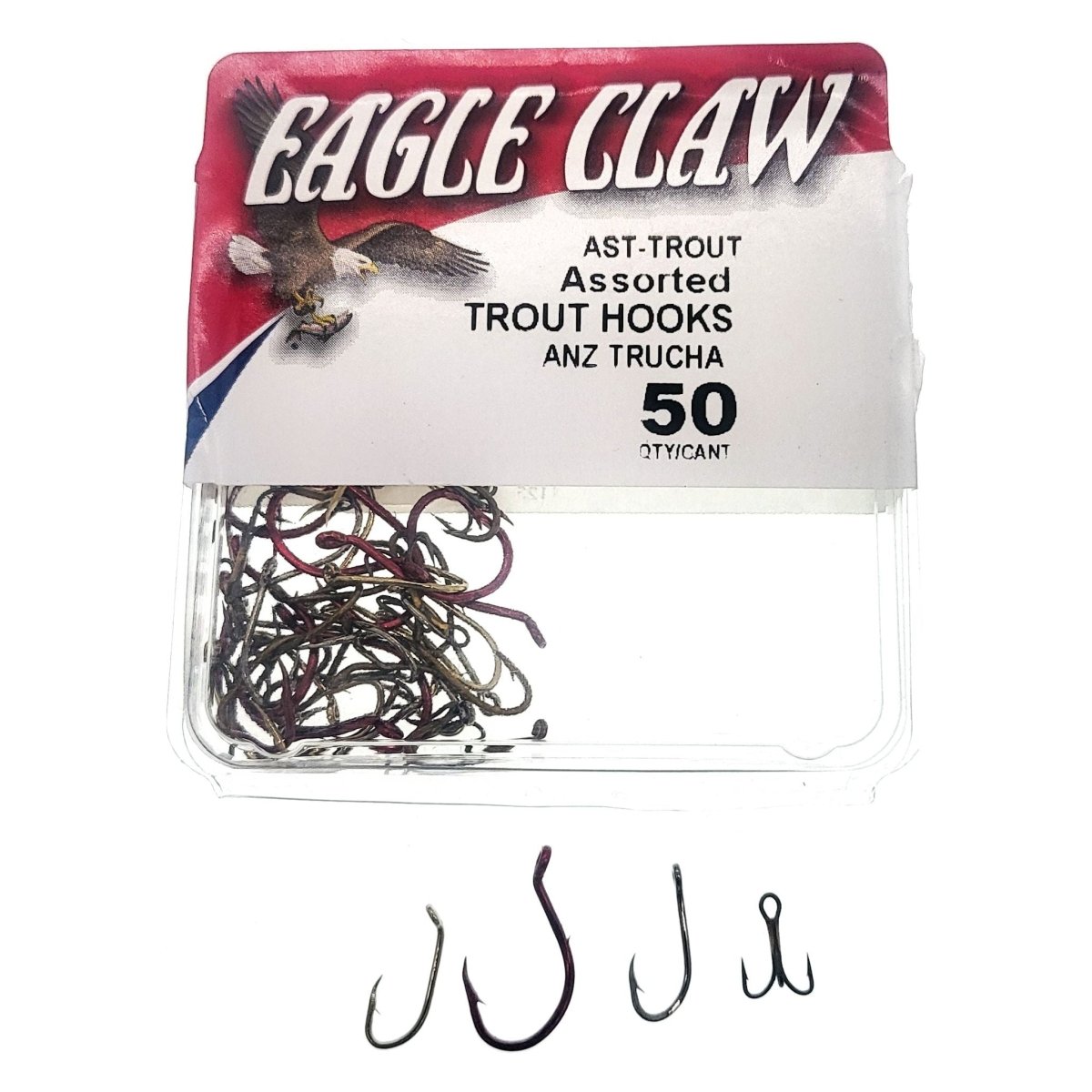 Eagle Claw Assorted Trout Hooks Qty 50 FishAndSave