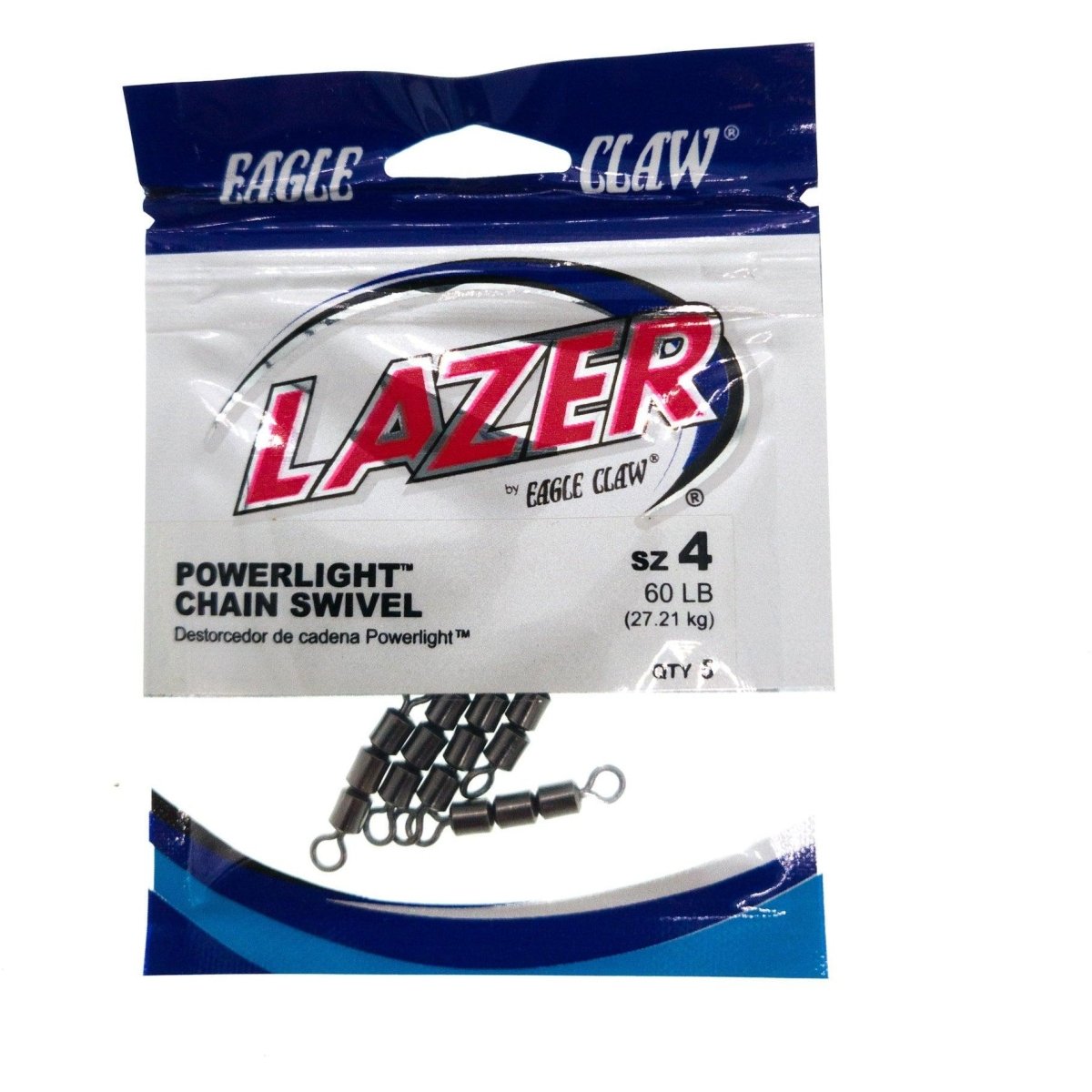 eagle claw powerlight spinning combo Eagle Claw Lazer Powerlight Chain Swivels LSPCB Platinum Black