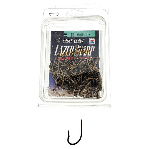 Eagle Claw Lazer Sharp Fly Hooks Bronze Qty 80, Size: 1/0