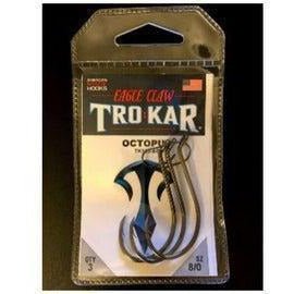 Eagle Claw Trokar Octopus Hook TK503-8/0 Sz 8/0 Platinum Black Qty 3 - FishAndSave