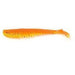 FAS JohnCoo Paddle Tail Wobble Shad UV/Glow 3.35" Floro Orangw Qty10 - FishAndSave