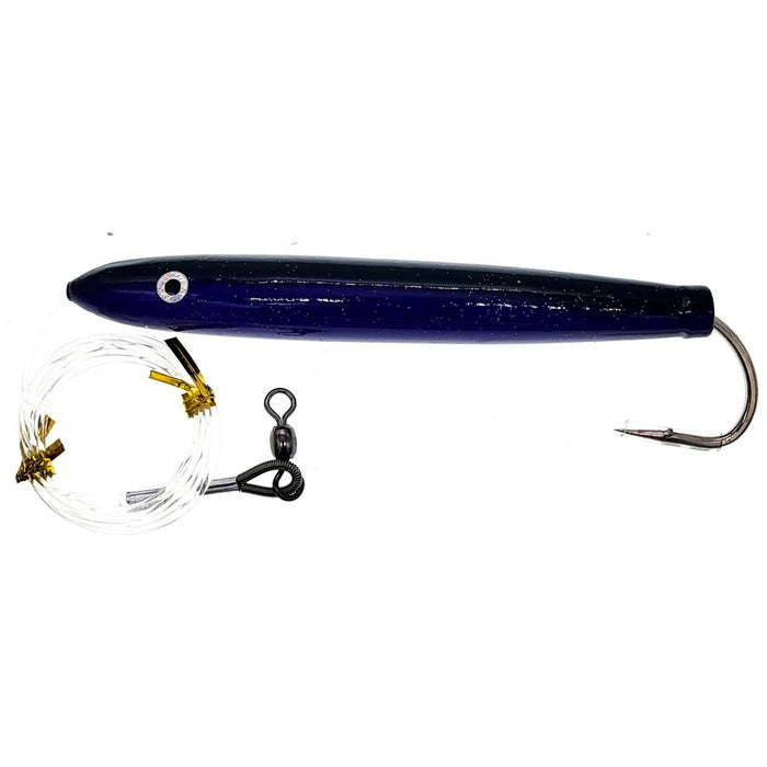 FAS Rigged Cedar Plug 6" 2.5oz. 130lb 10/0 - TrollingFASMidnight PurpleNew ArrivalFishAndSave