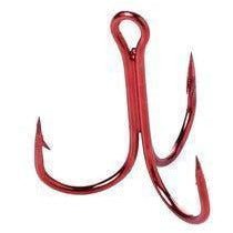 FAS Super Strong Treble Hooks FH023-4 Sz 4 Red Qty 20 - FishAndSave