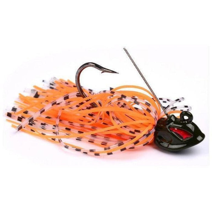 FAS Weedless Jig W/Skirt 1/2 Oz Black/Orange/Black & White Qty 1 - JigsFASLabor DayFishAndSave