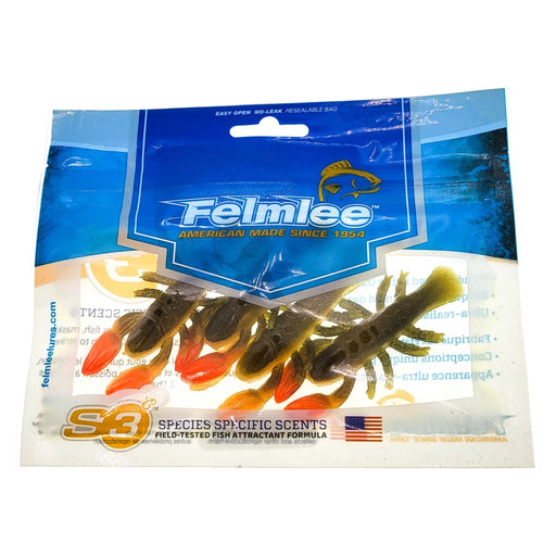 Felmlee Crayfish With Attractant 2-3/4" Qty 4 - FishAndSave