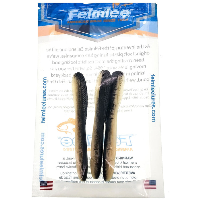 Felmlee Lures Eel 3-1/2" Qty 3 Black/White - FishAndSave