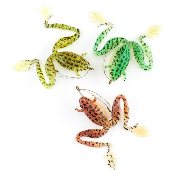 Felmlee Medium 3 Color Frog With Attractant Weedless Qty 3 - FishAndSave