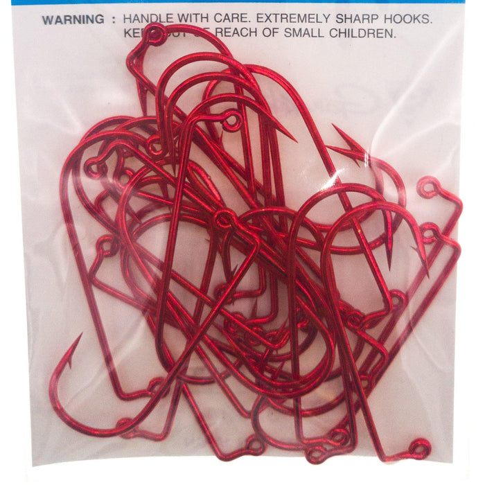 Gamakatsu Jig 90 Degree Heavy Wire Round Bend Hooks Value Pack Red Qty 25 - FishAndSave