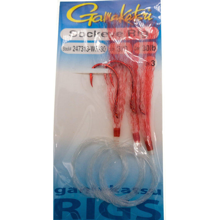 Gamakatsu Sockeye Rig Size 3/0 30 Lb Test Qty 3 - FishAndSave