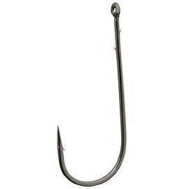 Gamakatsu Worm Hook (Round Bend) 48411 Size 1/0 NS Black Qty 6 - FishAndSave