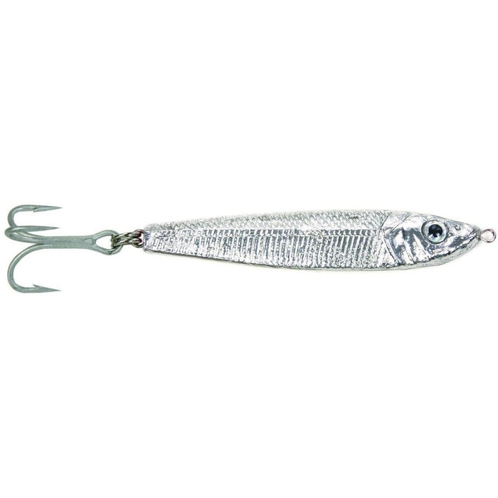 GOT-CHA Jigfish Lure 3 3/4" 3 oz 2/0 Treble Hook Silver - FishAndSave