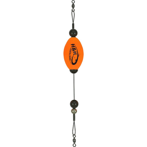H&H Lures Big Ballin' Cork 2-1/2" Oval Titanium Wire Orange - FishAndSave