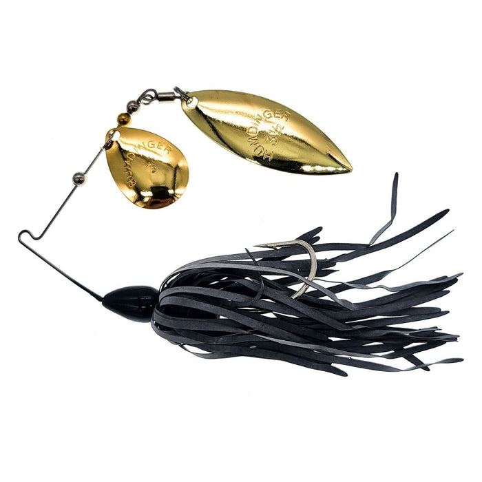 Humdinger Spinnerbait Colorado/Willow Blade 1/4 Oz Qty 1 - SpinnersHumdingerBlack Gold BladesBass045494092148FishAndSave