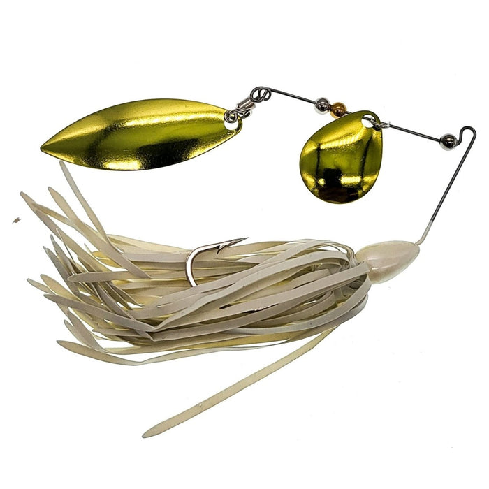 Humdinger Spinnerbait Colorado/Willow Blade 1/4 Oz Qty 1 - SpinnersHumdingerWhite/Gold BladesBass045494082286FishAndSave