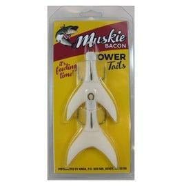 Inhaler Musky Bacon Power Tail PTLWH L 3/0 White Qty 2 - FishAndSave