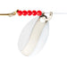 Little Joe Red Devil Single-Hook Spinners #3 Indiana Blade-#2 White/Chrome - FishAndSave