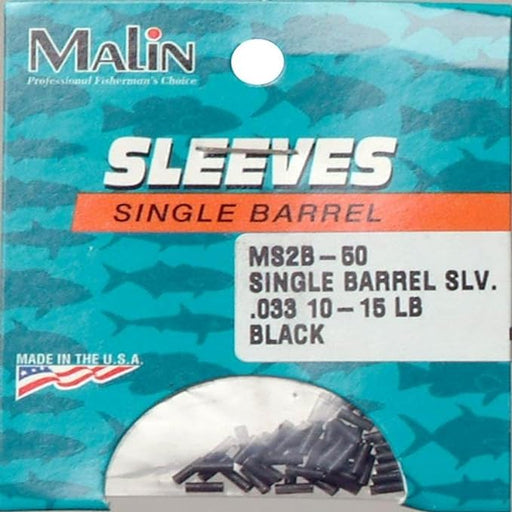 Malin MS2B-50 Single Barrel Sleeves .033 Black 50Pk - FishAndSave