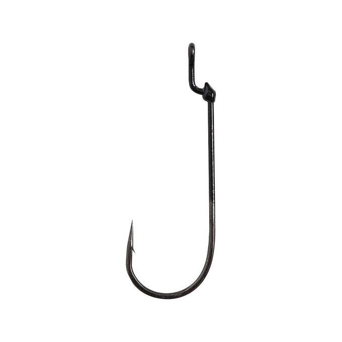 Mustad Grip-Pin Big Bite Soft Plastic Hooks 2X Long Size 6/0 Qty 5 Black Nickel - FishAndSave