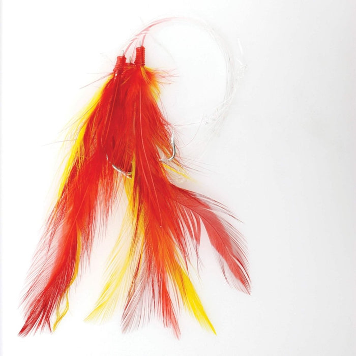 Mustad Mackerel Rig 40Lb Test Qty 1 - Hooks/RigsMustadRed/Yellow4/0Fathertwentyfour023534440913FishAndSave