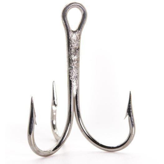 Mustad Treble Hook 2X Strong 3565-Nickel Qty 25 - FishAndSave