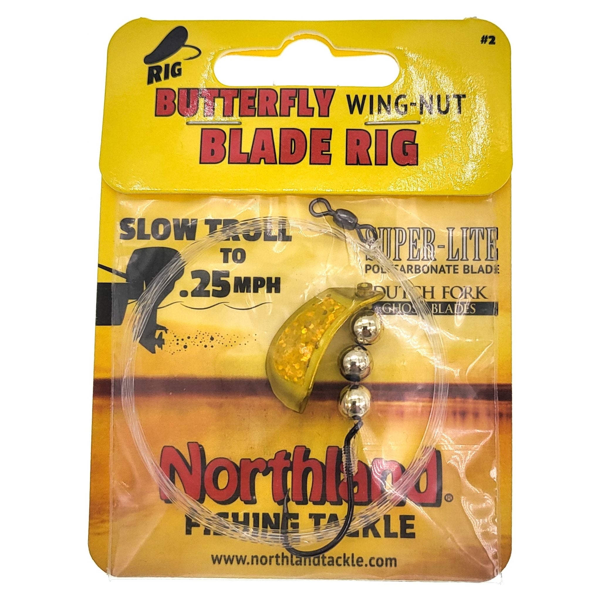 Northland Tackle Butterfly Wing Nut Blade Rig #2 Gold Shiner
