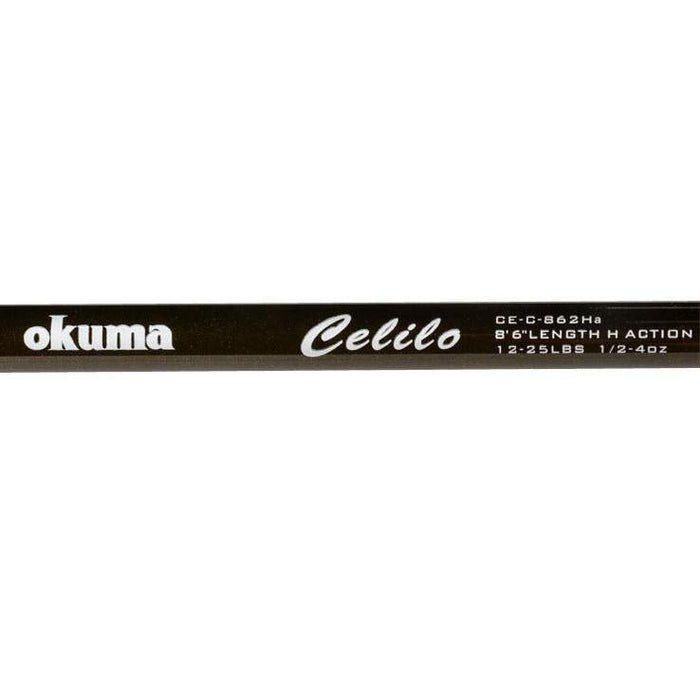 okuma 8ft6in celilo spinning rod Okuma CE-C-862Ha Celilo 8'6" Casting Rod Fast Hvy 2 pc