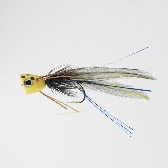 Perfect Hatch Dry Fly Poppin Bug #06 Yellow Black QTY 1 - FishAndSave