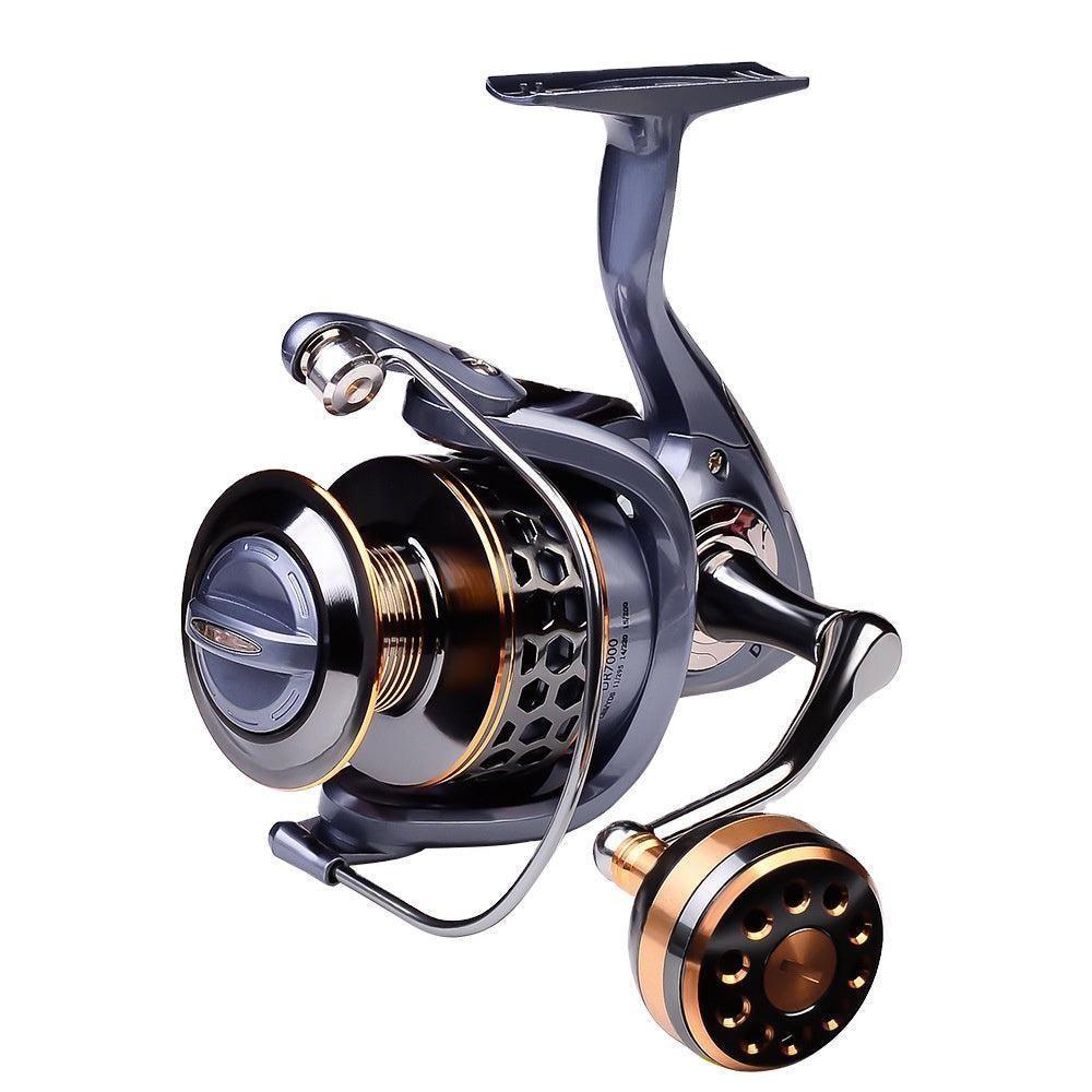 shimano 7000 reel Proberos Spinning Reel 7000 5:2:1 Blue Grey Gold