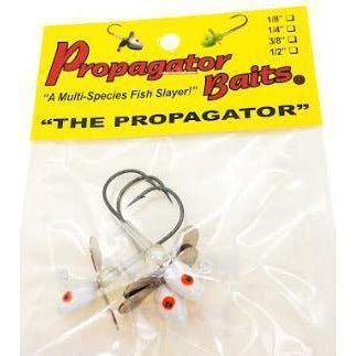Propagator Bullethead Propeller Jig 1/8 oz. White Qty 3 - FishAndSave