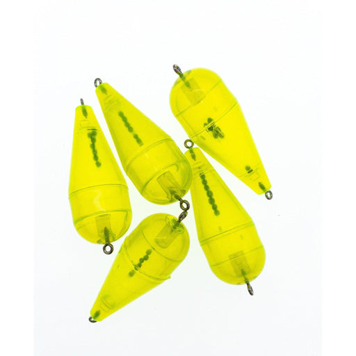 50PCS fishing Plastic SnapOn Floats Pear Shaped Orange/Yellow Bulk Floats 