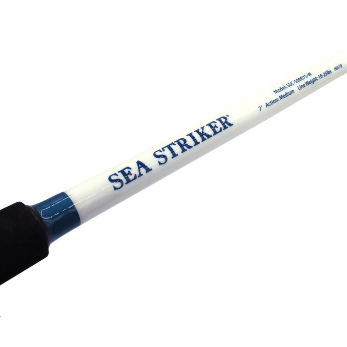Sea Striker Pre-Spooled Pier/Surf Medium Spinning Combo 7' 5000 Reel 2 Pc W/ Gotcha Tackle Pack - FishAndSave