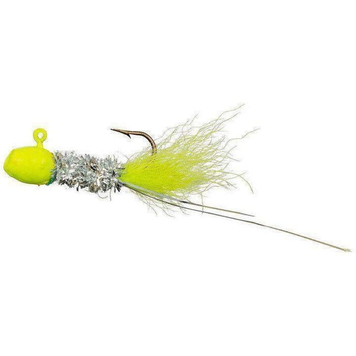 Slaters Crappie Jigs 8S8T-16 1/16 Oz Chartreuse/Silver 12/Card - FishAndSave