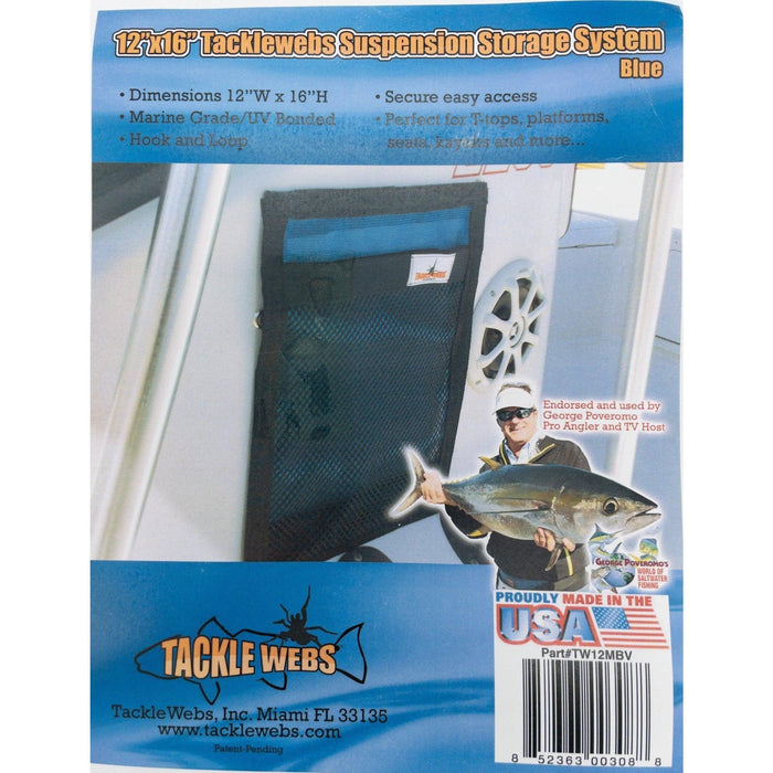 TackleWebs 12" X 16" (Marine Blue) HOOK & LOOP - FishAndSave