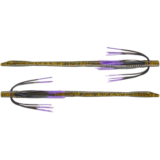 Tightlines UV Whisker Finesse Worm 6" Watermelon Red Flake with Purple Tip Qty 5 - FishAndSave