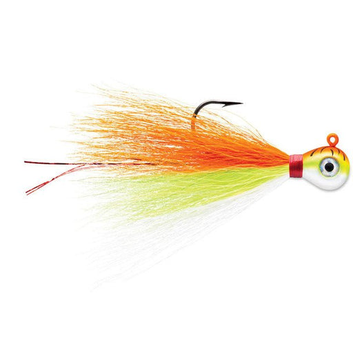 VMC Bucktail Jig 1/2 oz. #6 Hook Orange Fire Qty 2 - FishAndSave