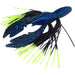 Whisker Tight Lines UV HY-Brid Craw-Rattle 4" Blue/Black/Chartreuse Tip Qty 4 - FishAndSave