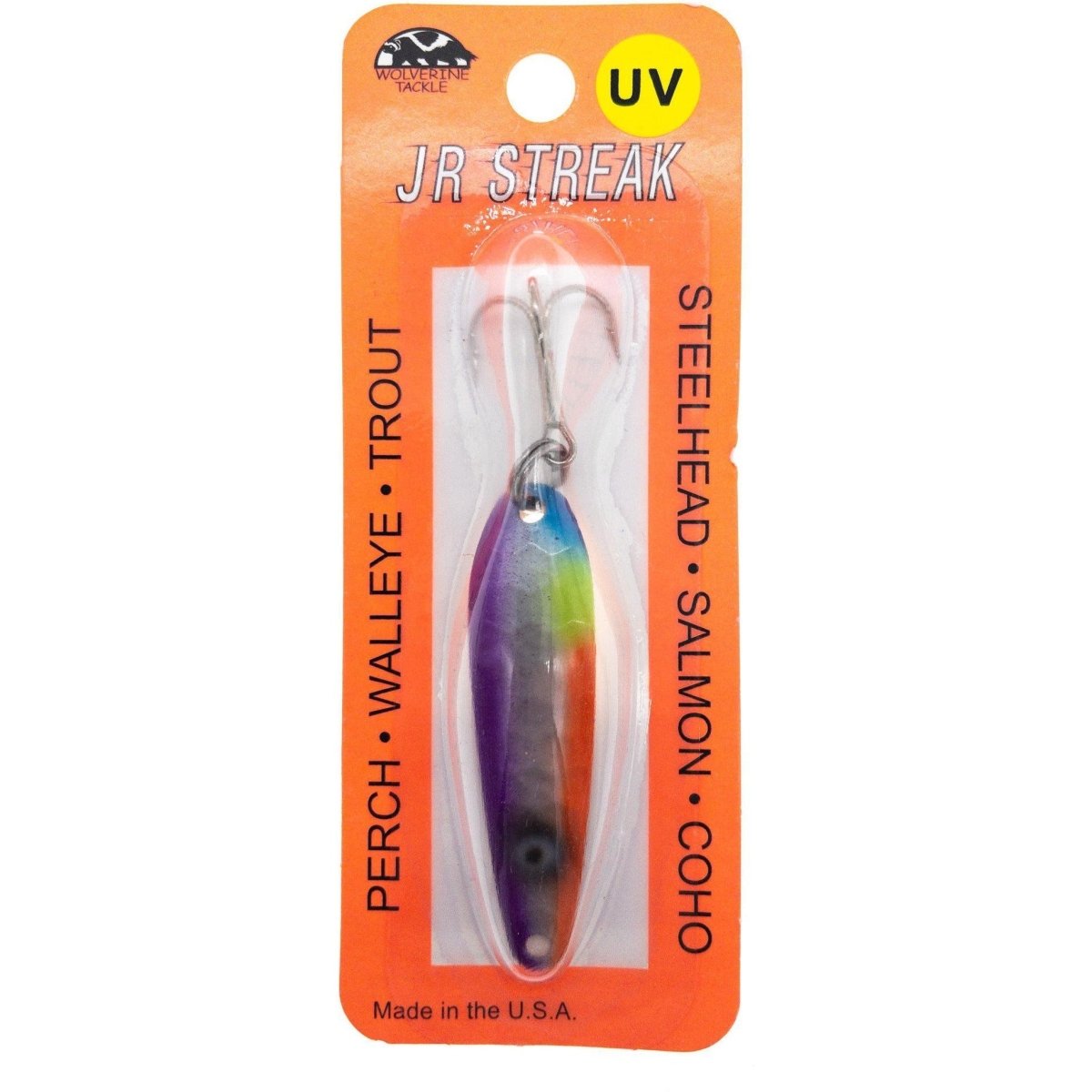 Wolverine Tackle JR Streak Trolling Spoon UV 23/8" 3/8 oz. FishAndSave