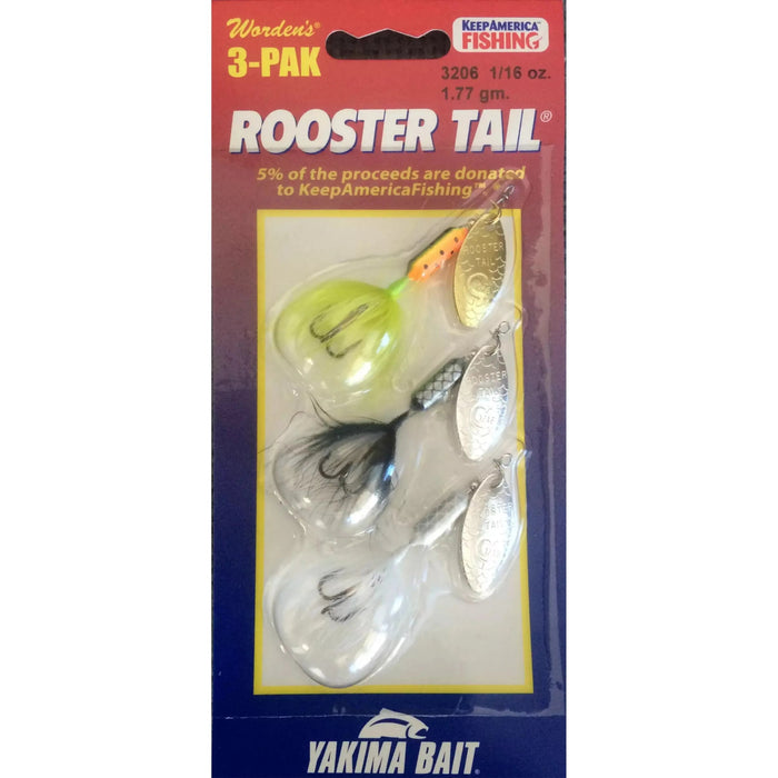 Worden's Rooster Tail 1/16 Oz 3 Pack - FishAndSave