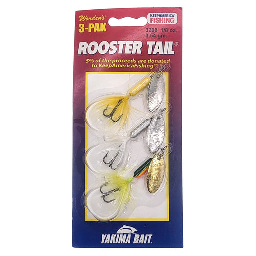 Worden's Rooster Tail 1/8 oz. 3 Pack - FishAndSave