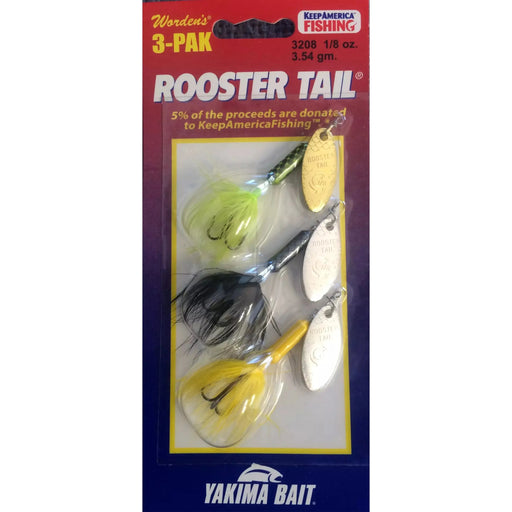Worden's Rooster Tail 1/8 oz. 3 Pack - FishAndSave